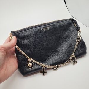 Dylan Kain Black Clutch with Gold Chain